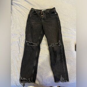 Zara black ripped jeans